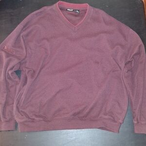PING Men's V-Neck Sweater - Burgundy